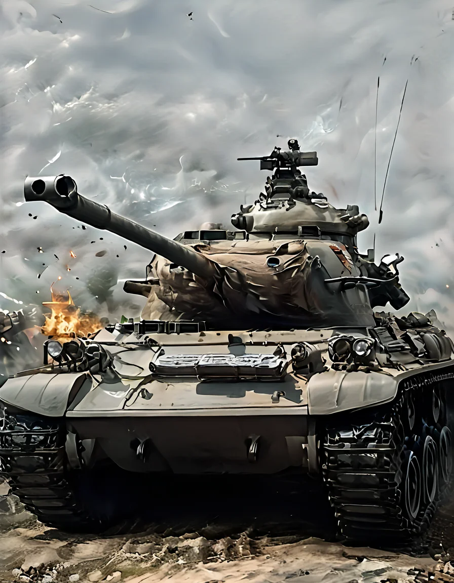 score_9, score_8_up, score_7_up, source_real,realistic, photorealistic, BREAK <lora:detailed_notrigger:1> <lora:zy_Detailed_Backgrounds_v1:1> extremely detailed, detailed background,
,Type61MBT, military vehicle, tank, ground vehicle, military, no humans, caterpillar tracks, motor vehicle, vehicle focus, cannon, firing from cannon, smoke, turret, machine gun, sky, weapon <lora:BDpony_Type61MBT_V1-20160:1>, fireing, BREAK <lora:Godzilla_1954:1>godzilla_1954
