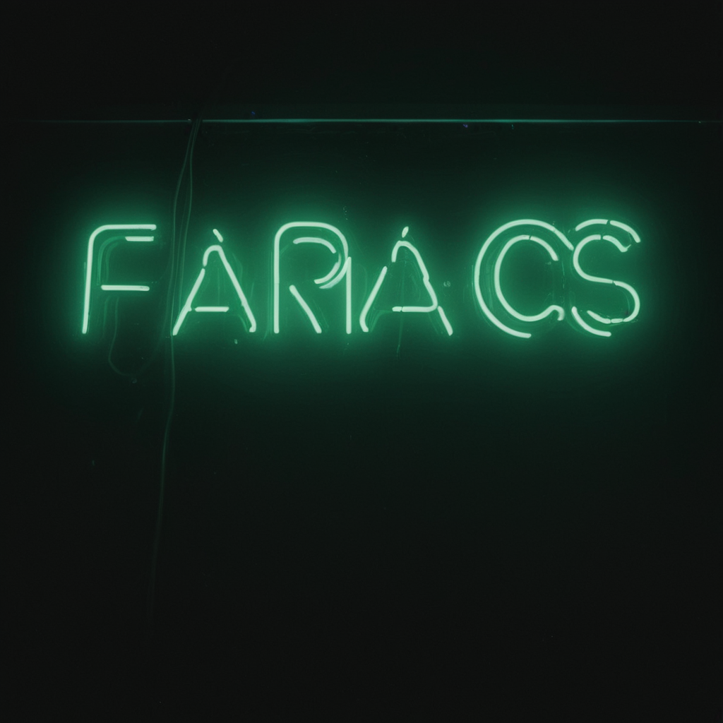 UHD, 4k, ultra detailed, cinematic, a photograph of  <lora:diffused light style:1>
A Diffused light of a neon sign that says farmacs in a dark room,monochrome,english text,no humans , realistic, sharp, detailed, classic, 1970's light style, high-key light style, photography, artistic, perfection, diffusion, diffused, soft light, glow, bright, contrast, highlights, halo, glowing ambient light, colorful, cinematic, filmic, high quality photo, diffused light style, epic, beautiful lighting, inpsiring