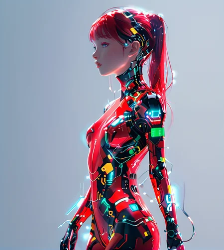 masterpiece,high resolution,8k,
 <lora:Circuit_patternXL:0.8>,
circuitpattern,
 1girl, solo, clothing,side view,futuristic,red body suit
