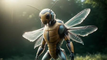FULL BODY PIC, FAR SHOT, cinematic film still (single:1.6) (realistic:1.1) (beedrill:1.5) <lora:great_lighting:1> <lora:Ice:1.1> . shallow depth of field, vignette, highly detailed, high budget, bokeh, cinemascope, moody, epic, gorgeous, film grain, grainy <lora:DetailMaximizer:1> <lora:DrippingCheeseStyle:0.1>
