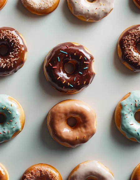analog photo of perfect glazed donut