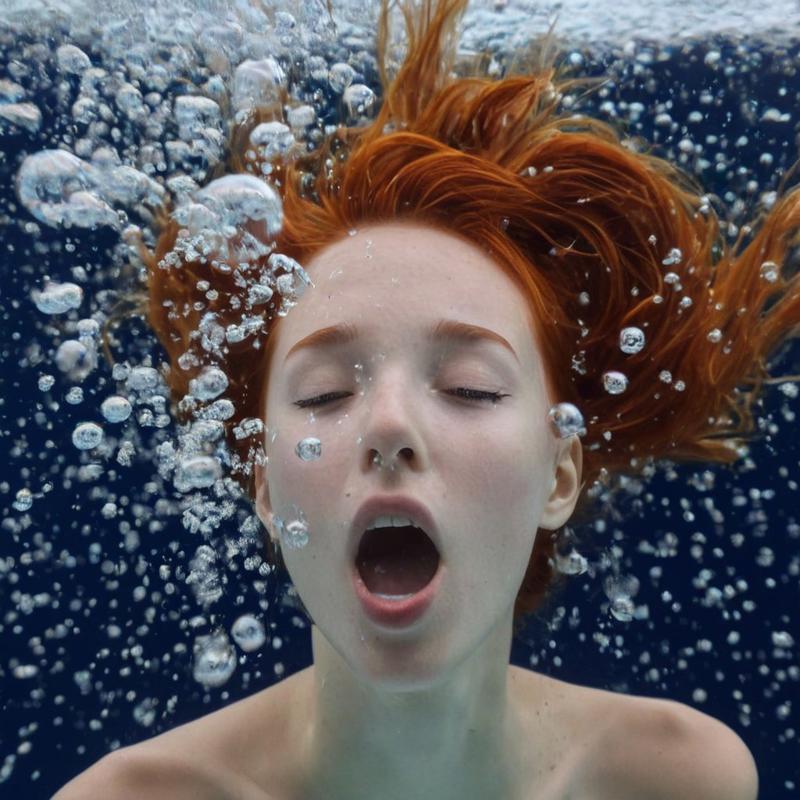 (absolutely highly detailed underwater photo), submerged asian girl, blowing air bubbles, underwater ocean environment, portrait close-up
She is wearing a (silver color short wetsuit), she is slender, has narrow hips, tight ass, small ass, thigh gap and long legs, cute face, red hair pigtails floating around her head, dynamic pose
drkmdatmsftpicture
Underwater hair look, murky water
Twin ponytails, (red hair:1.5) accurate hands, accurate feet coral reef environment, the ground is white sand, very soft hair, blur the hair, dark blue background
head tilted up, top-view, medium shot
exhaling air bubbles, air bubbles coming out of her mouth, raising air bubbles, air bubbles coming out of her nose, a few air bubbles inside her mouth, large trailing air bubbles at the top of the image, air bubbles at the corner of her mouth, air bubbles flowing out of her mouth, air bubbles flowing around the corners of her mouth, air bubbles in her hair, air bubbles trailing out of her mouth and nose
air bubbles have vertical (motion blur:0.4), air bubbles tinted (blue:1.3)
(best quality, incredible detail, ultra high skin detail:1.2) (cool light:1.5) (underwater:1.5) (skinny:1.3) (tight short wetsuit:1.4) (tight shorts:1.5) (floating hair:1.4) (skintight:1.4) (no wrinkles:1.3)