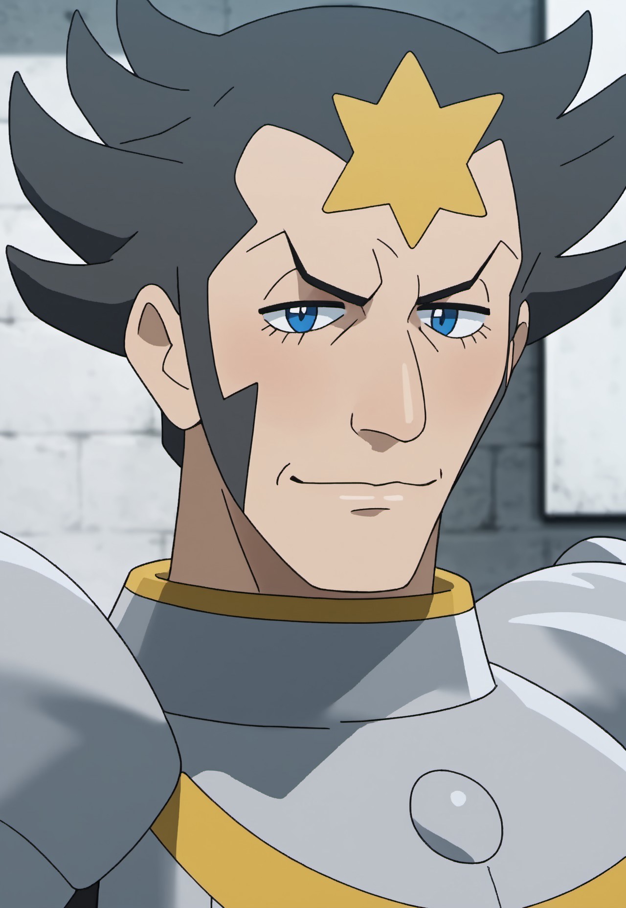 safe_pos, score_9, score_8_up, score_7_up, source_anime, rating_nsfw, ultra hd, absurdres, solo, masterpiece, best quality, best aesthetic, Expressiveh, wolfconf, burankoprn!, 1boy

PokemonWikstrom, black hair, short hair, armor, blue eyes, star (symbol), portrait, headshot, looking at viewer