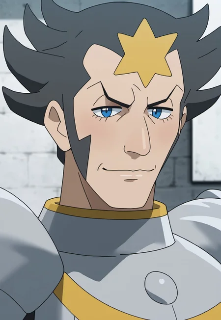 safe_pos, score_9, score_8_up, score_7_up, source_anime, rating_nsfw, ultra hd, absurdres, solo, masterpiece, best quality, best aesthetic, Expressiveh, wolfconf, burankoprn!, 1boy

PokemonWikstrom, black hair, short hair, armor, blue eyes, star (symbol), portrait, headshot, looking at viewer