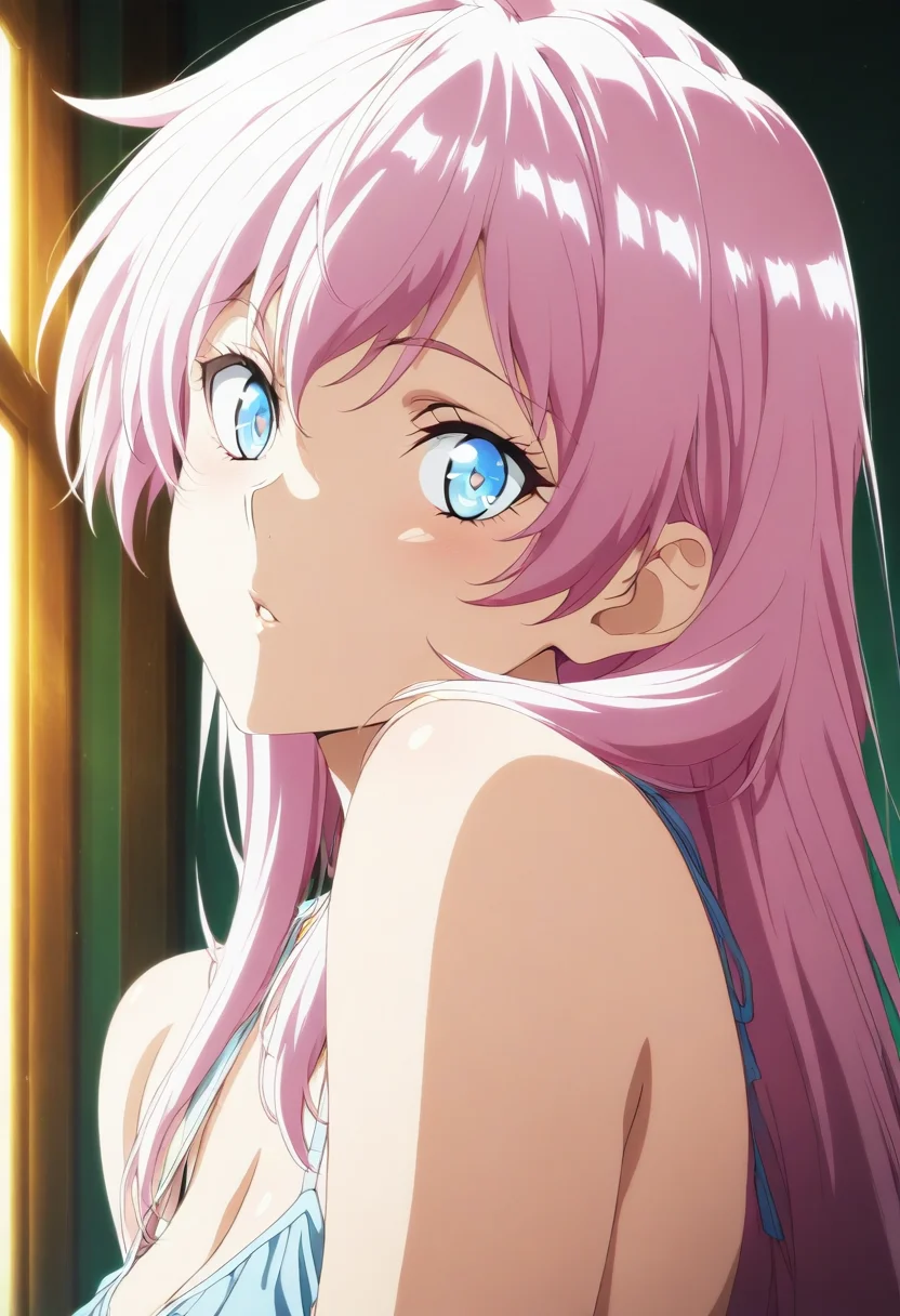 1girl, solo, straight_hair, portrait, from side, from front, looking at viewer, <lora:v0101_shoulder_to_cheek-000005:1.2>, shoulder_to_cheek, masterpiece, best quality, Ultra detailed, super detailed skin, beautiful detailed eyes, extremely detailed face, extremely detailed hair, sleek hair, collarbone, breasts, clothes, cleavage, bare shoulders,