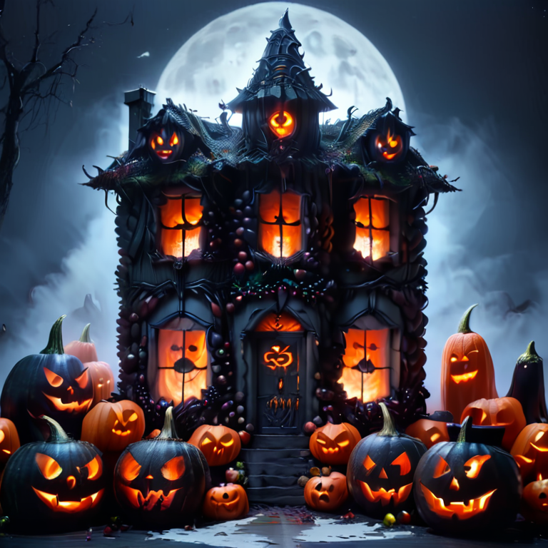 Masterpiece,absurd resolution,8k,high resolution,fruity,
night,scary.house,jack-o'-lantern,dark
 ,<lora:Fruit_world_XL25:1>