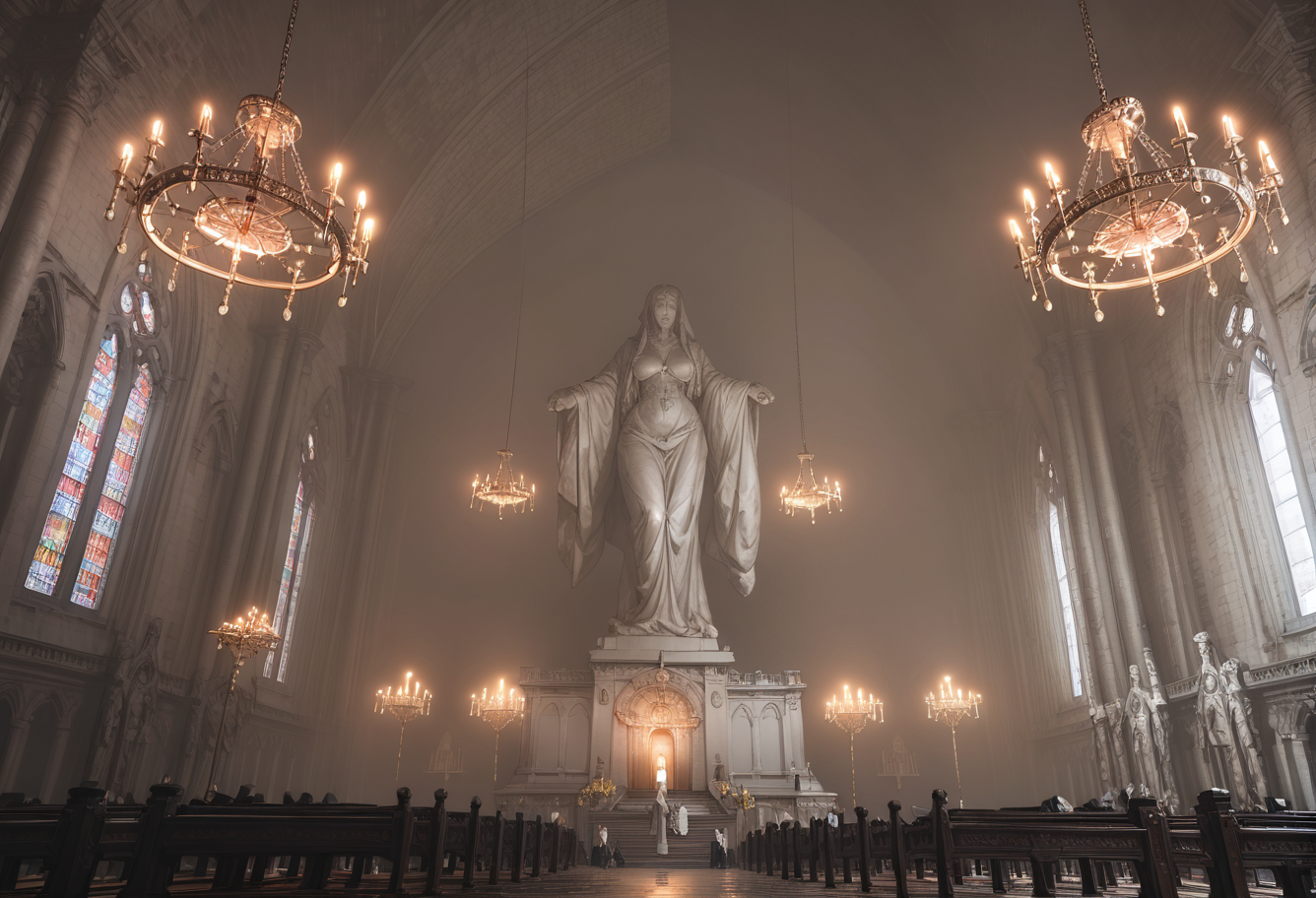 ,ruanyi0941,chandelier,church,indoors,statue,
crowd,shoujo kitou-chuu,<lora:0941 church hall_v1_pony:0.7>, score_9,score_8_up,score_7_up,,8k,1girl,solo,,