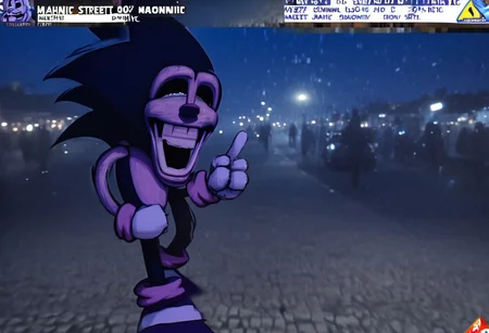 score_9, score_8_up, score_7_up, BREAK
(first person pov, bodycam footage, low quality camera, low resolution, poor quality footage, scan lines, fake screenshot, fisheye lens, english text, low quality broadcast footage:1.3), 
 BREAK,
(MajinSonic, looking at viewer:1.9), (night streets:1.5),