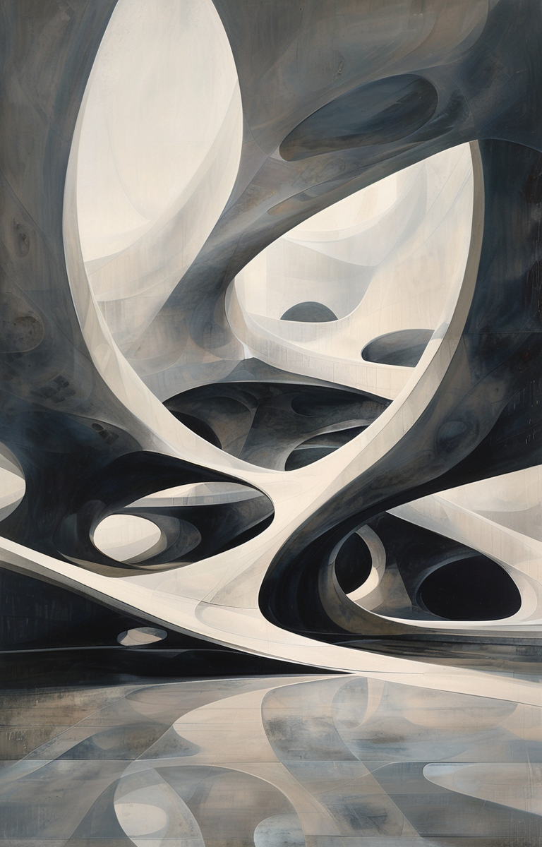 masterpiece,best quality,<lora:tbh307-sdxl:0.9>,illustration,design by Zaha Hadid Brutalist concrete university campus with geometric shapes and exposed materials