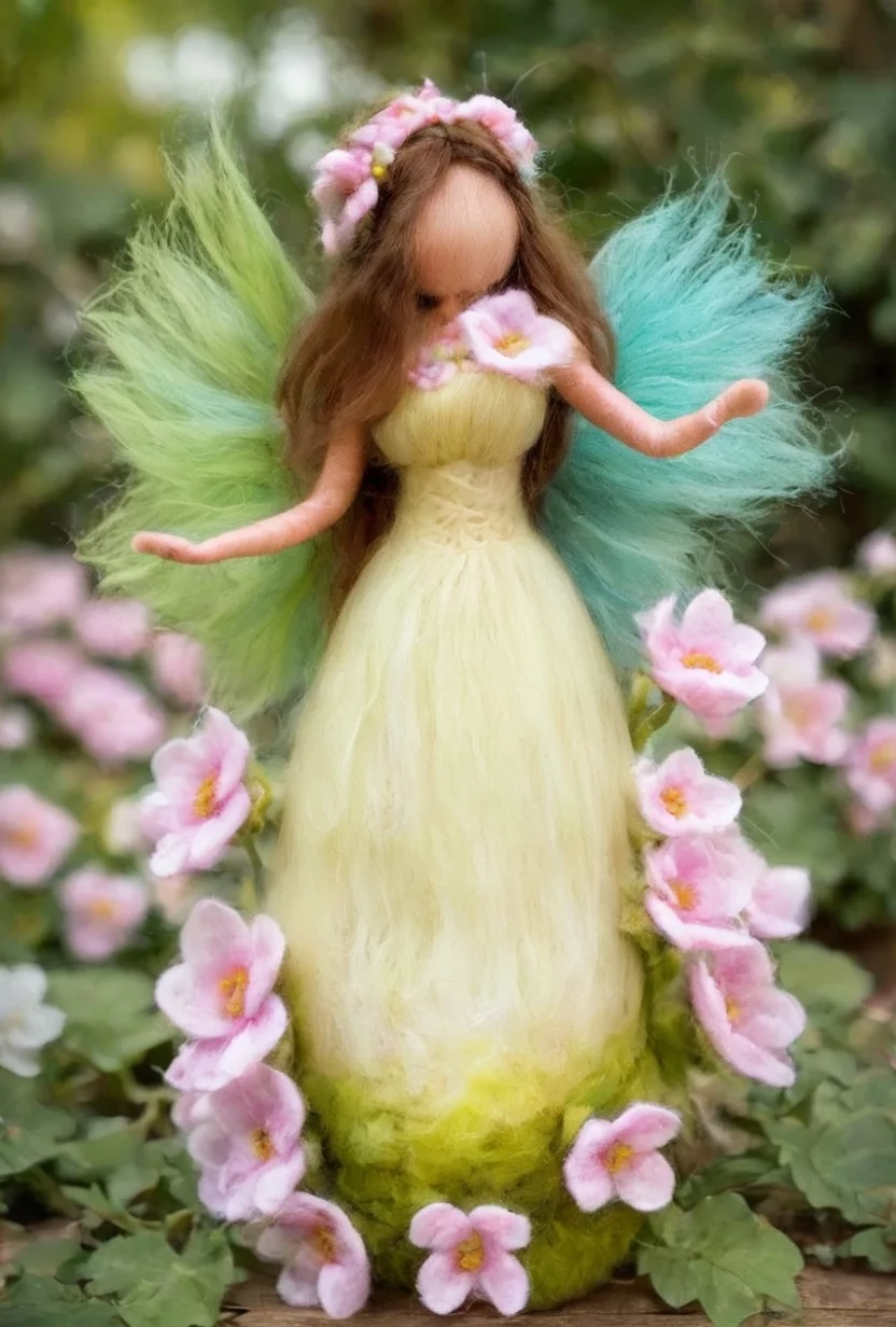 a beautiful fairy,beautiful face and make up, garden background with colorful flowers,highly detailed, sharp focus, studio photo, highly detailed, dynamic shot, masterpiece, intricate, hdr, cinematic shot,