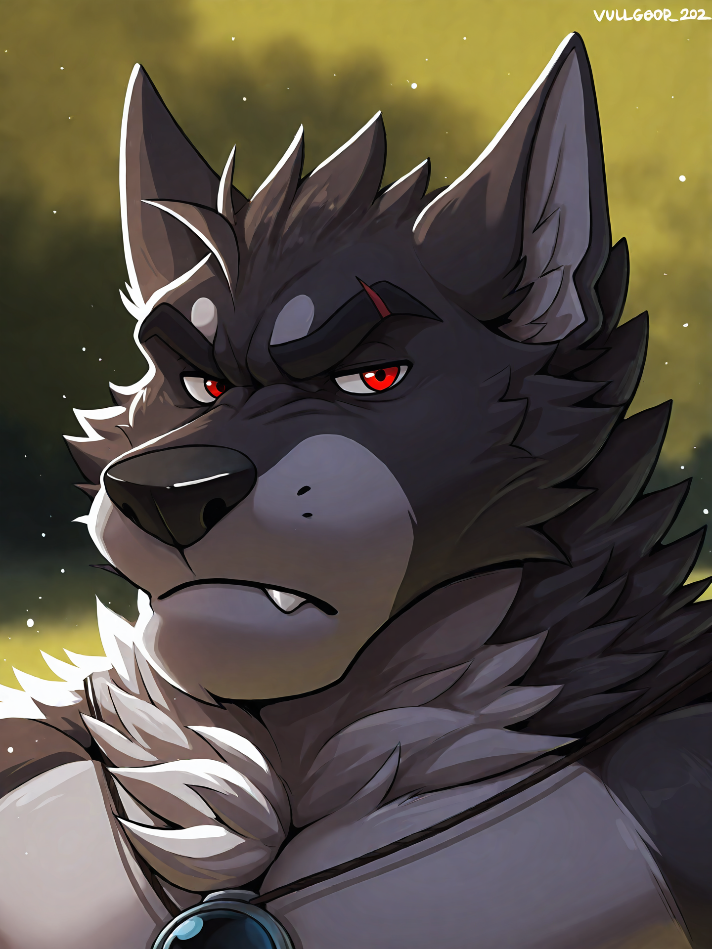 <lora:VulgorIL:1>, vulgor, male, solo, red eyes, portrait, looking at viewer, day, annoyed, 
BREAK masterpiece, best quality, amazing quality, very aesthetic,highres, absurdres, detailed background, detailed eyes, beautiful, particles,