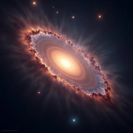 arafed image of a spiral galaxy with a bright star in the center, nebulae. volumetric lighting, by Alexander Kucharsky, hubble telescope images, hubble photo, galaxy space sci - fi, hubble, beautiful galaxy, beautiful space, hubble photo background, epic beautiful space scifi, hubble image, a cosmic entity made of stars, space clouds