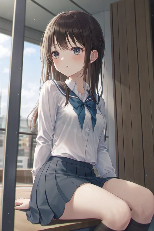 (masterpiece:1.05), (best quality:1.05),1girl,school_uniform <lora:roha-v2:0.6>