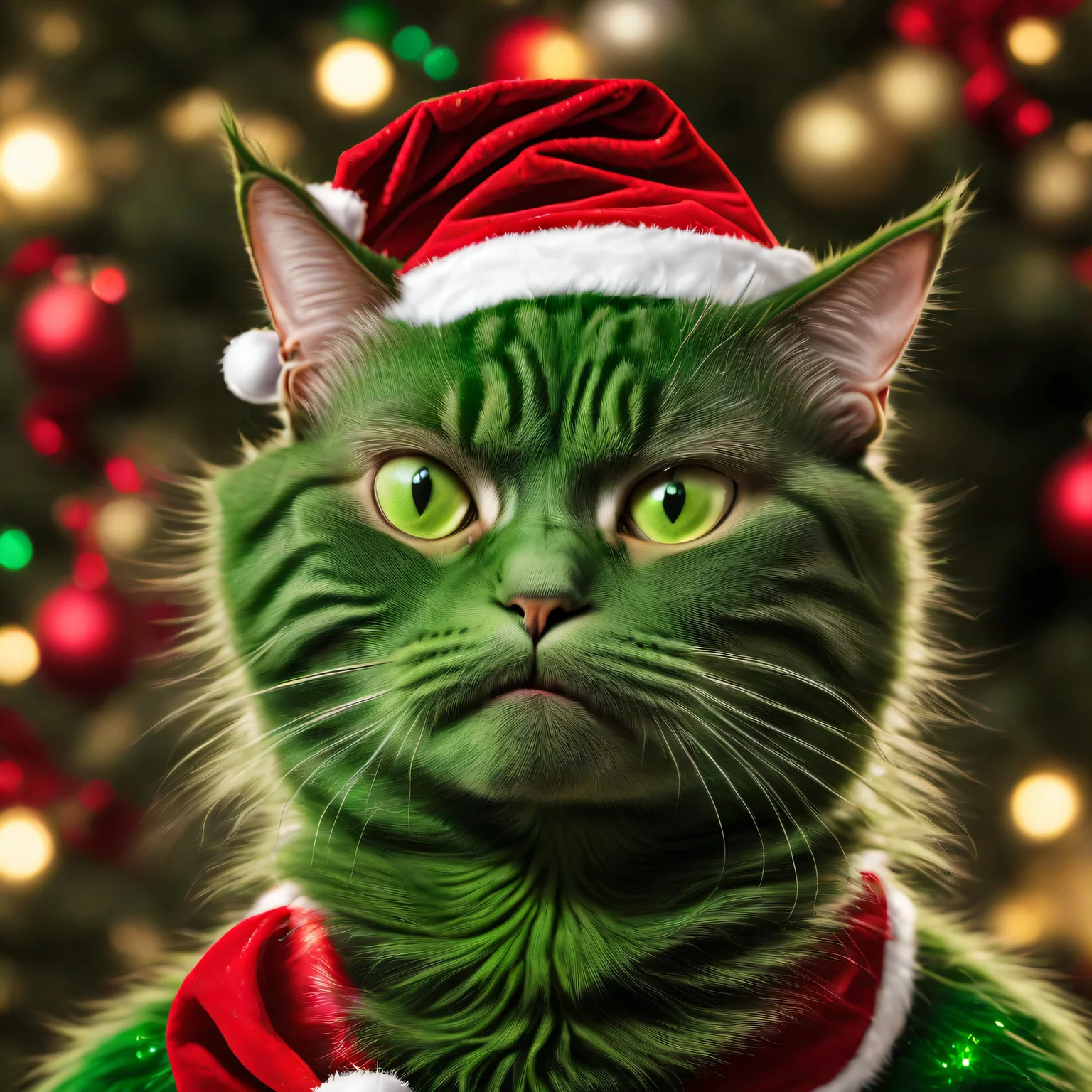 christmas grinch cat
