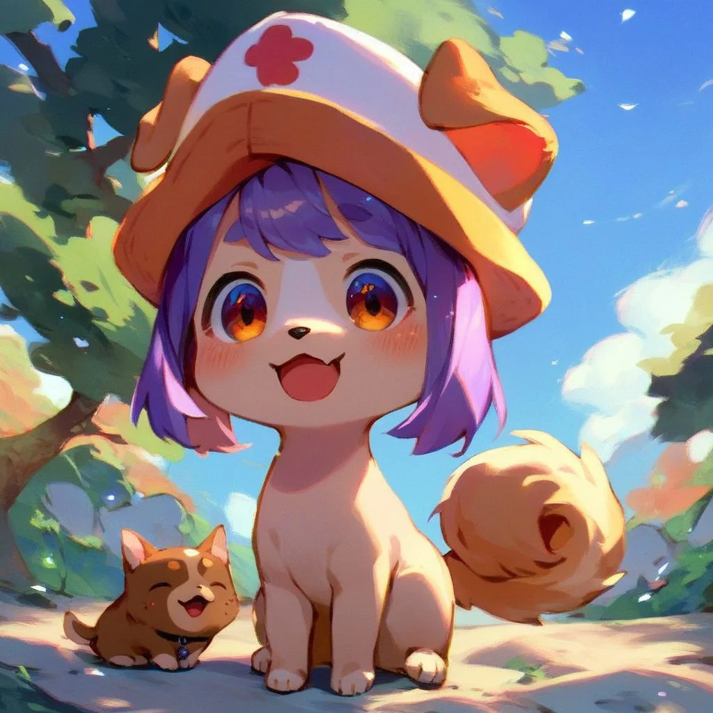 score_9, score_8_up, score_7_up, cute dog wearing hat