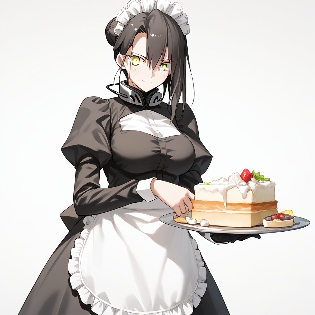 <lora:Takeuchi_Takashi_PonyXL_style_v01:1>
<lora:agent.pony:1>
score_9 , score_8_up , score_7_up , source_anime , 
masterpiece , best quality , ultra-detailed , 
BREAK
agent \(girls' frontline\), maid
1girl , woman , huge breasts , light smile , light blush , ((medusa (fate)):0.5)  , 
long black hair  , maid dress ,  
holding