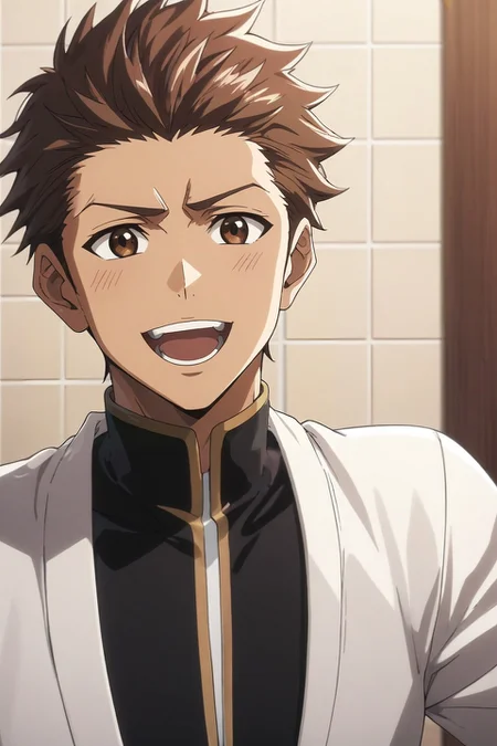 score_9, score_8_up, score_7_up, , , rating_safe, , , , 1boy, rex \(xenoblade\), xenoblade chronicles \(series\), brown hair, brown eyes, solo, cowboy shot, bathroom, dark, arm support, laughing, <lora:bleach_tybw_style_pony:0.84>, bleach_tybw_style, , <lora:sdxl_lightning_8step_lora:1>