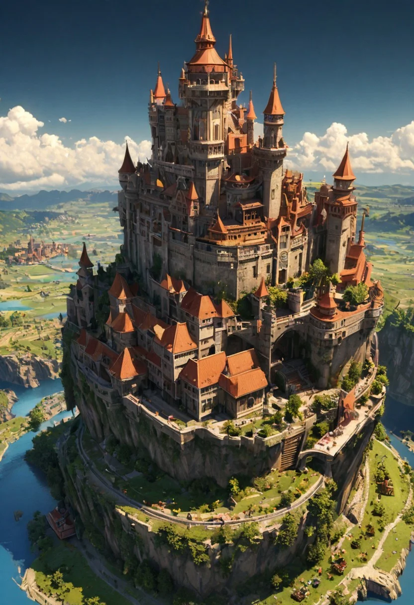 detailed, (absurdres), beautiful anime landscape, masterpiece, 8k wallpaper, digital art, dreamlike, very detailed landscape, perfect composition, extremely detailed painting of a landscape, 3d art,
There's a place in my mind,
No one knows where it hides,
And my fantasy is flying,
It's a castle in the sky,
It's a world of our past,
Where the legend still lasts,
And the king wears the crown,
But the magic spell is law,
Take your sword and your shield,
There's a battle on the field,
You're a knight and you're right,
So with dragons now you'll fight,
And my fancy is flying,
It's a castle in the sky,
Or there's nothing out there,
These are castles in the air