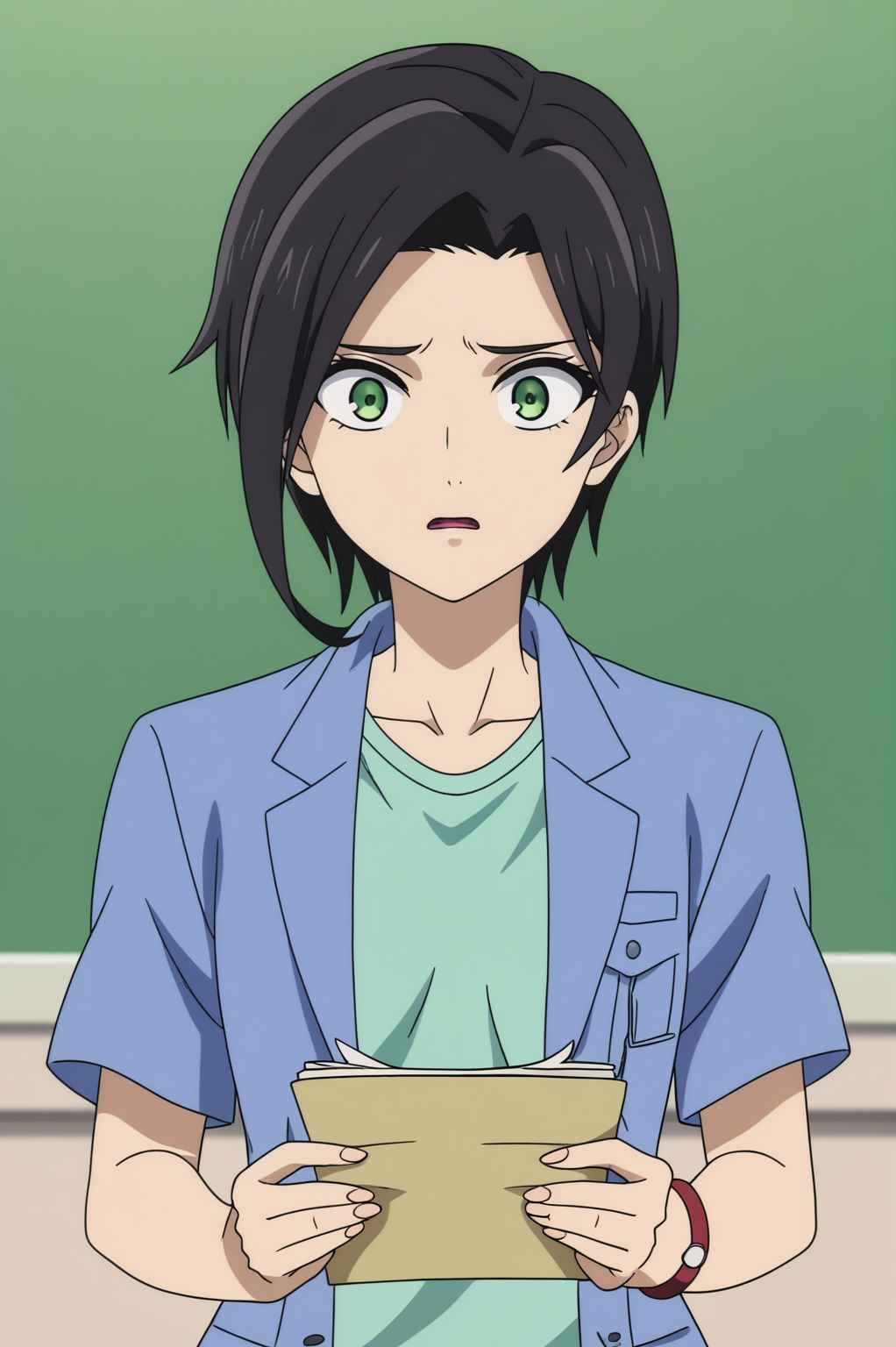 rating_safe,  anime screencap, consistent background,   Saki Yumihara, upper body <lora:Kyokou_Suiri-Saki_Yumihara-PDXL:0.8>