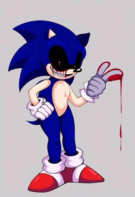 score_9, score_8_up, score_7_up, source_anime BREAK, moonlightdrawing, 2d, (wide hips), thick thighs, cute, sexy, dynamic pose, hand back, wink, full body,
1boy, solo, hedgehog, sonic the hedgehog, gloves, smile, grin, animal ears, white gloves, red eyes, simple background, teeth, shoes, body fur, hand on own hip, tail, full body, blue fur, leg up, looking at viewer, blood, blue fur, two-tone fur, sideways mouth, colored sclera, glowing, black sclera, happy, glowing eyes, clenched teeth, grey gloves
