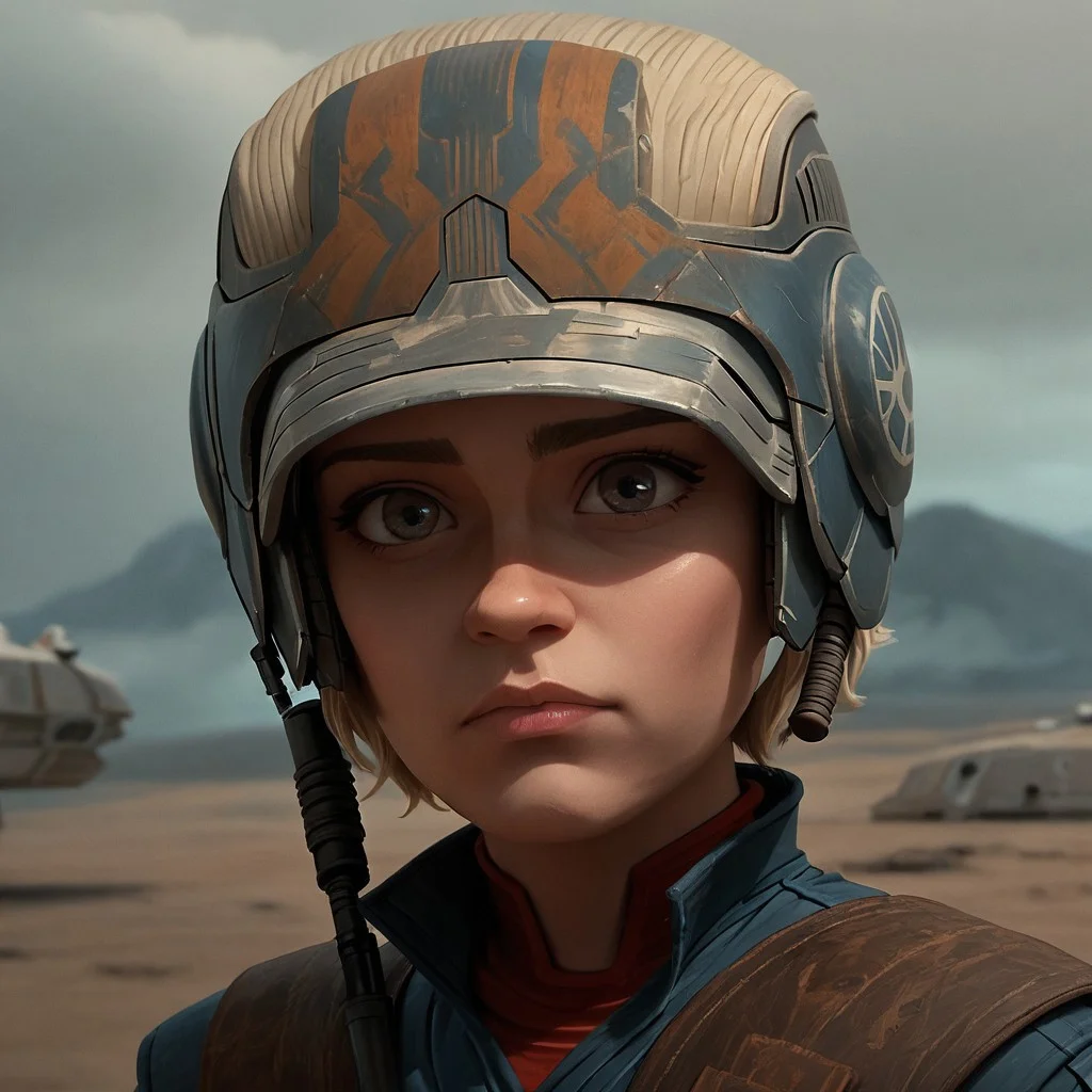 score_9, score_8_up, score_7_up, score_6_up, score_5_up, score_4_up, 1girl, OmegBa, short hair, blond hair, star wars, helmet, star wars, storm troopers