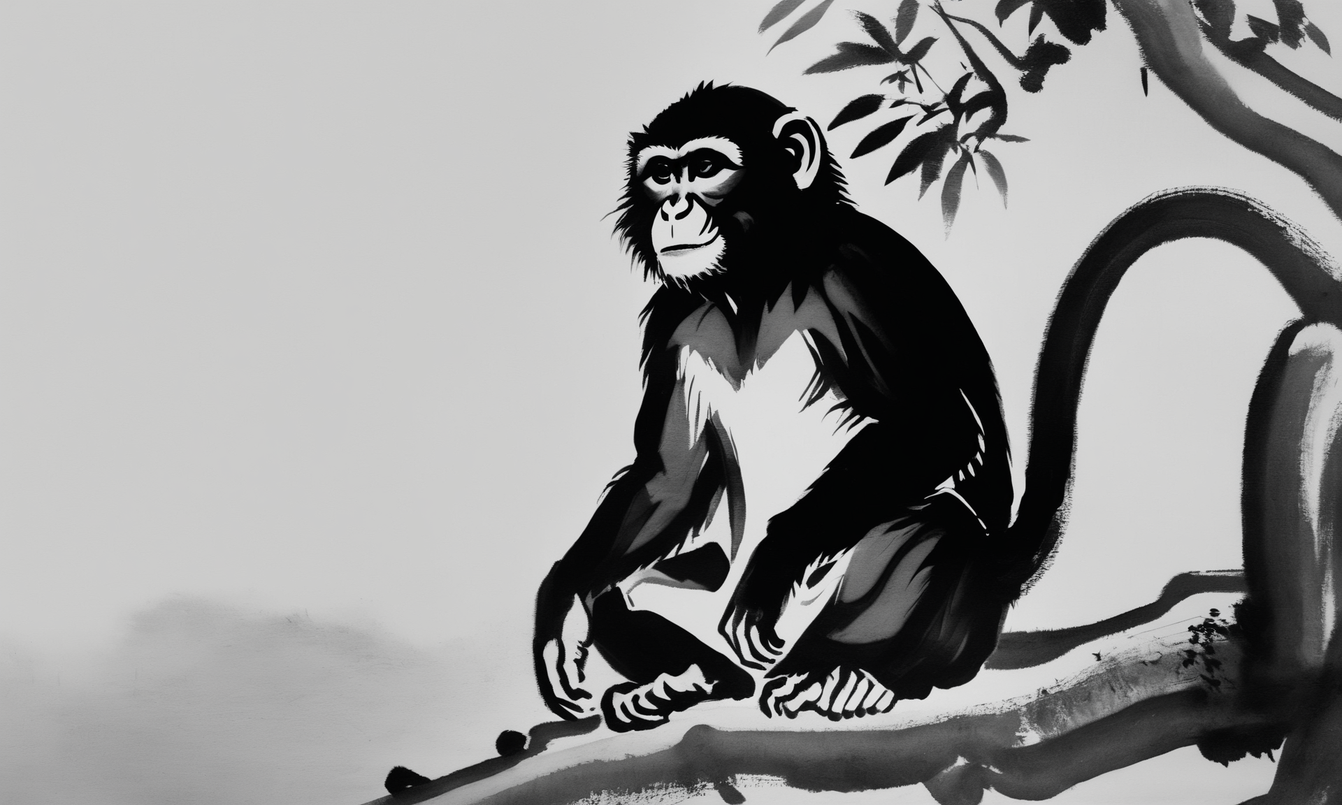 <lora:cipcd_xl-000005:0.9>,a monochrome theme cipcd_xl painting,greyscale,a monkey is sitting on the grass,chinese zodiac,no humans,solo,whitebackground,simple background,simple detailed,8K,HDR,UHD,masterpiece,best quality,high resolution,wallpaper