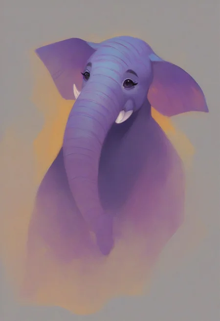 score_9, score_8_up, score_7_up, score_6_up, watercolors, colorful inkblot of a cute baby elephant
