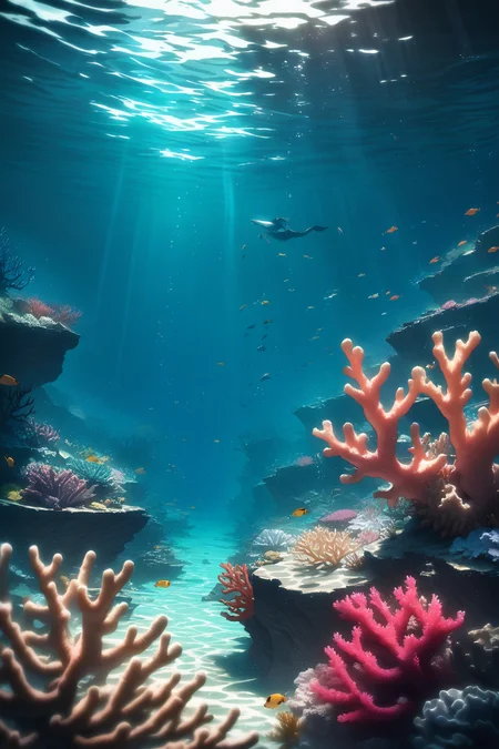 nature, water, ocean, underwater, coral reef, no humans, masterpiece, best quality