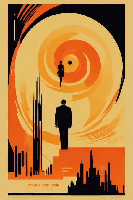 <lora:Olly Moss Style:1>Olly Moss Style - movie poster in the style of saul bass cream color dominant