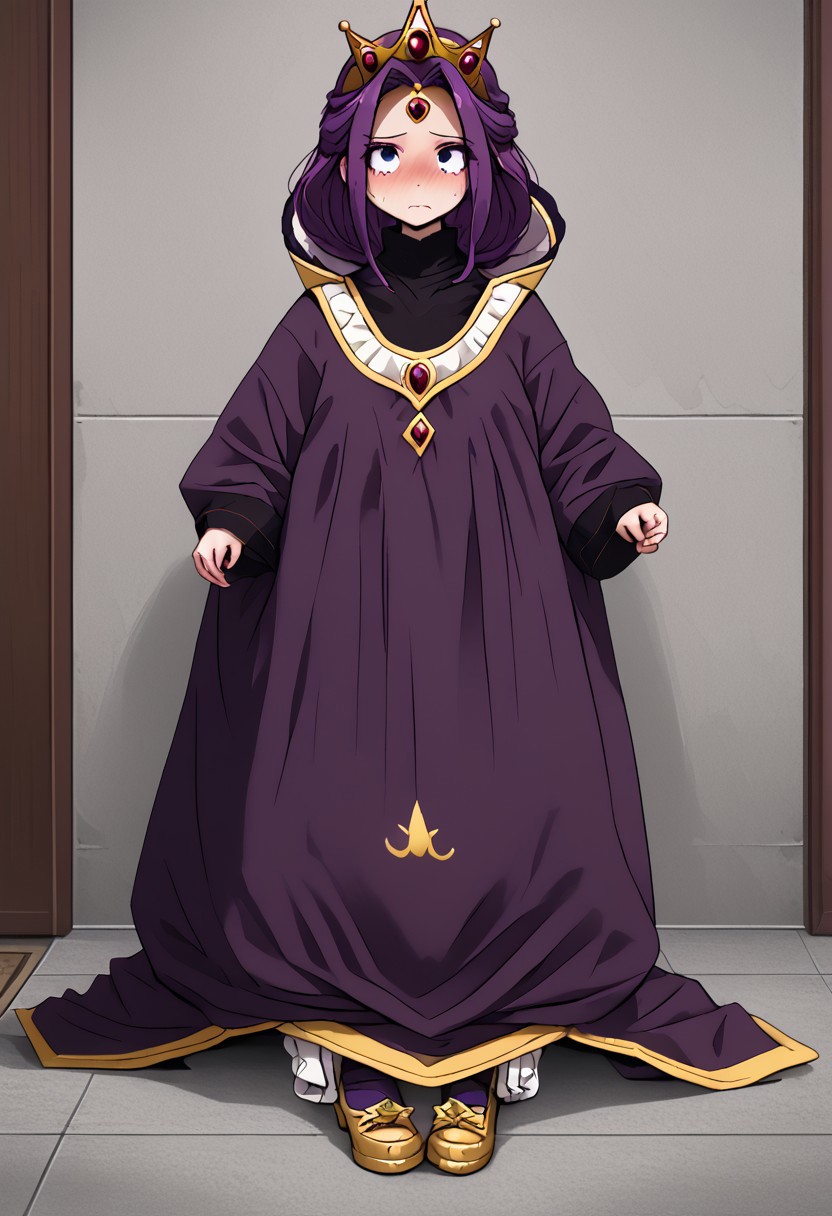 MIRELLIA Q MELROMARC, CROWN, TIARA, dress, full body, ShrinkingConcept, shrinkingclothing, oversized clothes, shrinking, full body, child, small