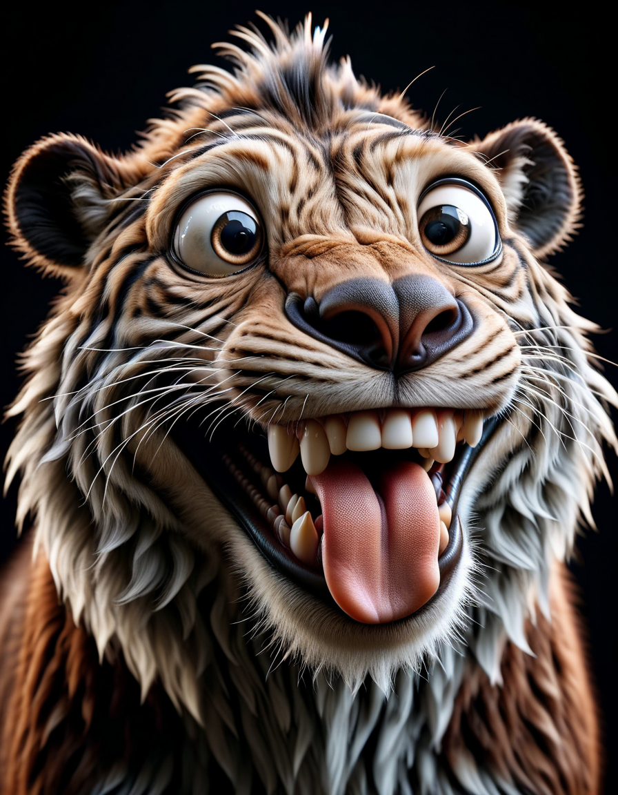 professional photograph of a organic and wild animal by Jim Pavelec and Robert M Cunningham and yousuf karsh , bold lines, hyper detailed, dark limited palette, dramatic lighting, (intricate details, masterpiece, best quality:1.4), made of ral-drp <lora:ral-drp:1>