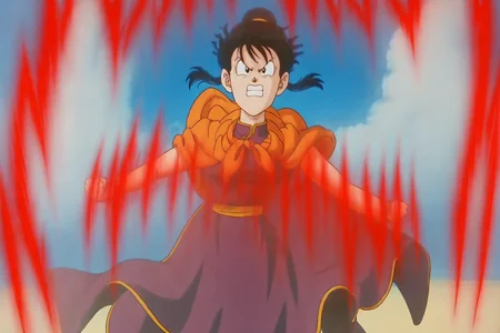 source_anime, score_9, score_8_up, score_7_up, anime screencap,8k, absurd res,
chi-chi, kaioken, 1girl, solo, black hair, purple dress, orange neckerchief, sky, teeth, clenched hands, clenched teeth, anime coloring, angry, floating clothes, hair bun, single hair bun, floating hair, orange sash, sleeveless, red aura, aura, retro artstyle, 1990s \(style\), v-shaped eyebrows, cowboy shot
<lora:chichi_pony_v2:0.8>