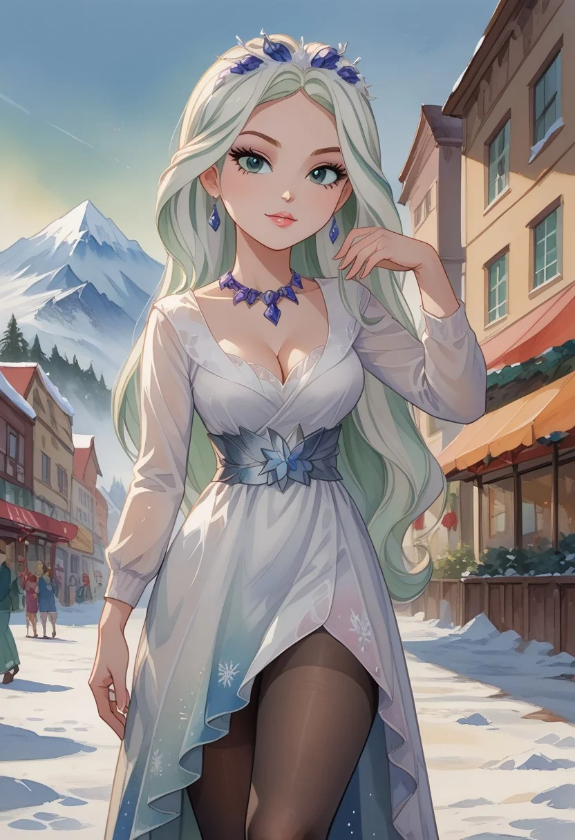 score_9, score_8_up, score_7_up, score_6_up, score_5_up, score_4_up, Expressiveh, BREAK, RAW, 8k, source_real, masterpiece, high quality, (equestria girls, show accurate:1.1), Female, 1girl, adult, 30 years old, Female, lidded eyes, looking at viewer, seductive, sultry, slender hips, overactive hips, seductive look, zPDXL3,
crystalwinter, eah, ever after high, white hair, watercolor \(medium\), traditional media, pamcrystal, show accurate, clothes, white dress, long dress, cleavage, long sleeves, large breasts, side slit, black pantyhose, pantyhose, high heel boots, lace boots, white boots, outdoor, irl, realistic style, leg up, normal face size, seductive pose, seductive look, full body vidible, (sultry pose:1.6), watercolor \(medium\), snowy mountain background, traditional media,
anime epic cinematic shot of dynamic, "The transatlantic slave trade", dramatic lighting, Technicolor, in motion, main subject of high budget action movie, raw photo, motion blur, best quality, high resolution, aidmaMJ6.1