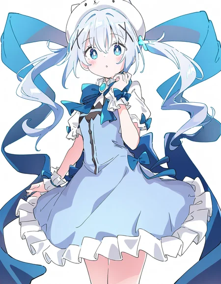 xuenai,1girl,looking at viewer,white background,blue hair,cowboy shot,simple background,<lora:xuenai-000016:1>,, masterpiece, best quality, very aesthetic, absurdres,newest, incredibly absurdres,, (Ixy:0.6)),(hiten \(hitenkei\):0.7),