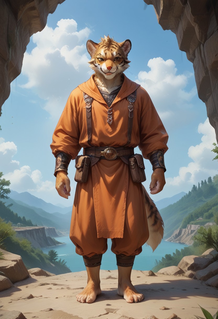 (((Barefoot furry character, full body, cinematic setting, furry male, plantigrade)))
(((rain keeps falling down))) - down
into the rivers of life
into the oceans of this world
and back up into the sky
((mountains of gold))
are shrinking in time
they vanish into space
revealing your true face
what is the meaning of all that is? 
just for a start...
I can feel your ((smile))
right in my heart
time is calling name by name
come back to me
enchanted by the sound 
the souls swirl around and around
((time is calling)) name by name
come back to me
enchanted by the sound 
my soul bursts into flames 
BREAK, intricate details, highly detailed, extreme detail, octane render, fine art, best quality, highres, (detailed face:1.5), ((full_body)), UHD, (((perfect hands))), low light, anime