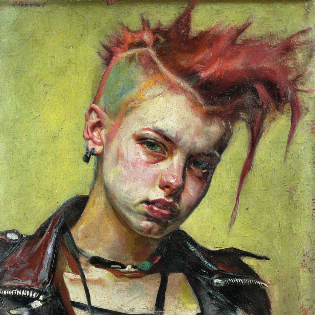 barbacki professional portrait of a punk girl<lora:barbacki:1>