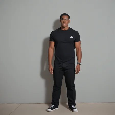 Mike a man standing in front of a wall with a shirt on Character