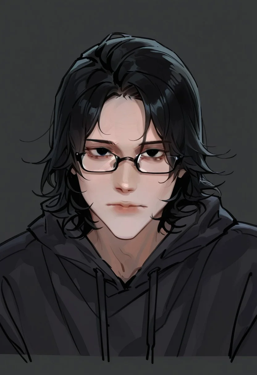 best quality, detailed face, detailed eyes, , solo, 
by kp, wwdenslow
masterpiece, best quality, very aesthetic, absurdres, safe, (best_quality, detailed, masterpiece, very_aesthetic, absurdres), rating:safe, modare, (qiandaiyiyu:0.7)
BREAK
1boy, black-framed eyewear, black eyes, black hair, closed mouth, expressionless, glasses, looking at viewer, male focus, , short hair, solo, sketch