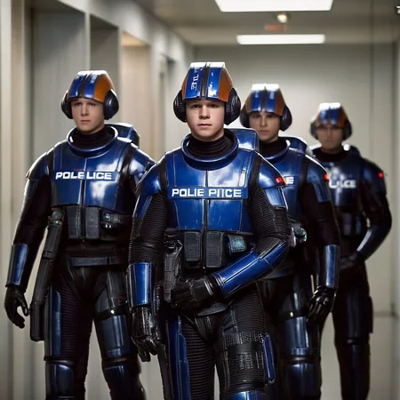 cinematic film still of <lora:detailed:1> perfect hands
<lora:perfection style:1>
<lora:Le Cinquieme Element style:0.1>
<lora:law enforcement agents:1>
law enforcement agents In futuristic 2263 Police a man in a space suit standing in a hallway,1boy,weapon,male focus,multiple boys,2boys,helmet,science fiction , 23rd century, realistic, cinematic, film, movie, sci fi, science fiction, action film, The Fifth Element style, Le Cinquieme Element style, shallow depth of field, vignette, highly detailed, high budget, bokeh, cinemascope, moody, epic, gorgeous, film grain, grainy