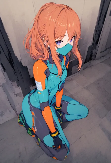 masterpiece, a portrait of a girl in zero suit samus outfit, molly, bright colors, full body