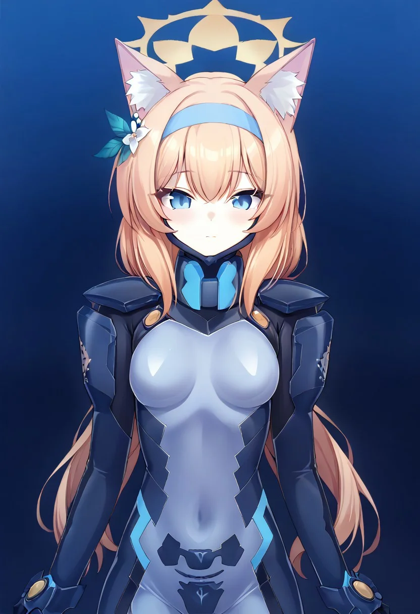score_9, score_8_up, score_7_up, upper body Mari_(Track)_(Blue_Archive), blue_eyes, l, white_hairband Mari_(Blue_Archive), Mari_(Blue_Archive), easynegative,fox ears
bluetype99fortifiedsuit, fortified suit, pilot suit, armored bodysuit, impossible bodysuit, skin tight, bodysuit, shiny clothes, headgear