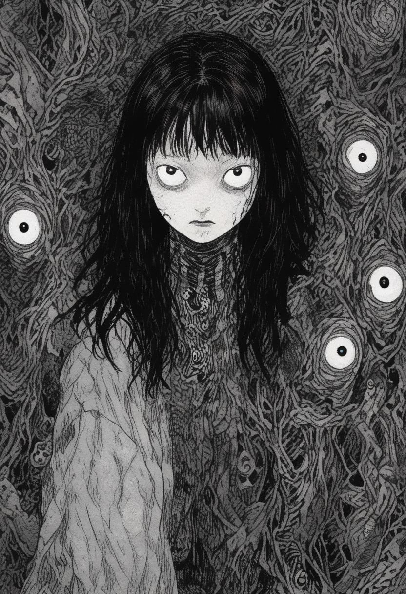 headshot portrait of a woman,junji ito style,horror,manga, <lora:XL_itoStyleLycoris:1.0>