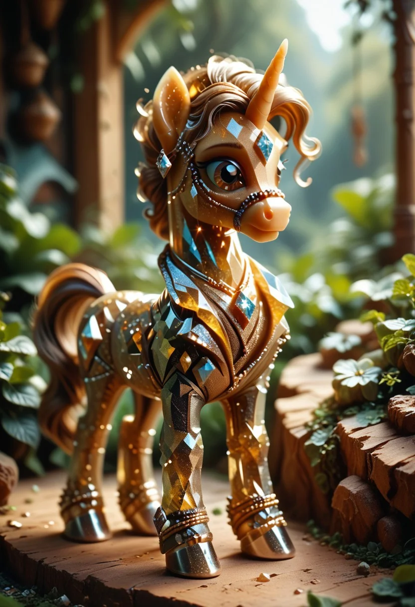 score_9, score_8_up, score_7_up, Realistic, BREAK,
World Morph (diamond), pony unicorn
