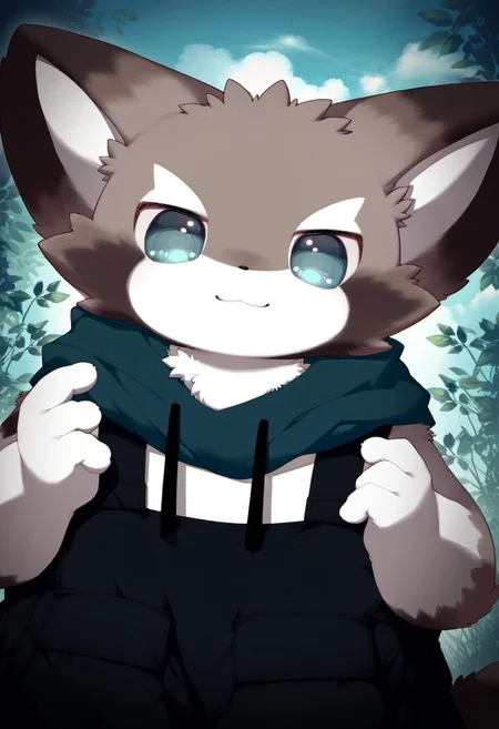 score_9, score_8_up, score_7_up, feresuto (furry), hoshimiii_mi, zgq, 1boy, furry, cute, kemono, rating_questionable, quiet scene, detailed background