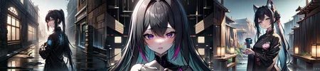 highly insanely detailed, masterpiece, top quality, best quality, highres, 4k, 8k, RAW photo, (very aesthetic, beautiful and aesthetic),
__lazy-wildcards/subject/style-elem/code_style/prompts__,
<lora:CodeStyle (half generic class)_564920:0.6>,
(1girl:1.3), 1other,
__lazy-wildcards/dataset/background__,âââ