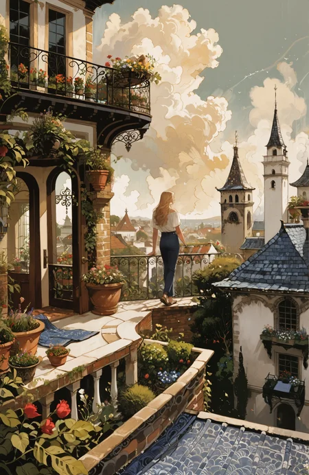 score_9_up, score_8_up, score_7_up, Casual, cell_shading, detailed, detailed background, masterpiece, best quality, highly detailed,
1woman, rooftop garden, partial cloudy,
BREAK
table, potted plants, flowers,
BREAK
1 woman, blonde hair, long hair, floating hair, relaxed,
<lora:incase---1:0.3> <lora:1g0rXLP:0.7> 1g0r <lora:kuriXLP:1> kuri