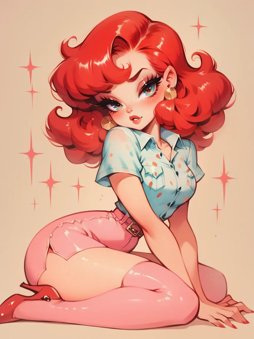 score_9, score_8_up, score_7_up, score_6_up, score_5_up, <lora:K33N3RXLP:1> k33n3r, 1girl, solo, red hair,