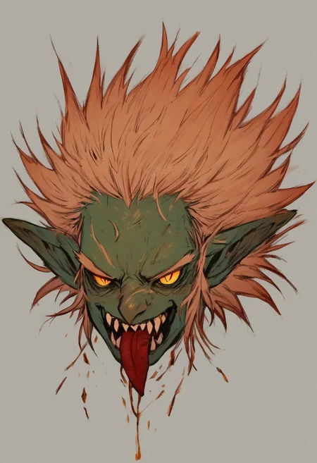 ((score_9, score_8_up, score_7_up)), (1boy, male goblin man, druid), (slightly chubby:0.5), shortstack, tiny goblin man, short, goblin body, colour illustration, bold & powerful, lifelike art, detailed setting, simple background, green skin, big long ears, pointy ears, gold-rimmed glasses, atmospheric surroundings, long hair, curly hair, long hair, mustache, goatee, big head, red nose, deep and colourful background, cute, clawed fingers, teasing, angry eyes, serious expression, snarling, sharp teeth, (fangs:0.6), 
<lora:cultistexl:0.75>, <lora:n30nc4tXLP:0.5>, <lora:g4n1m3XLP:0.3>, <lora:UNW3LLXLP:0.8>, unw3ll, gloomy, eerie,