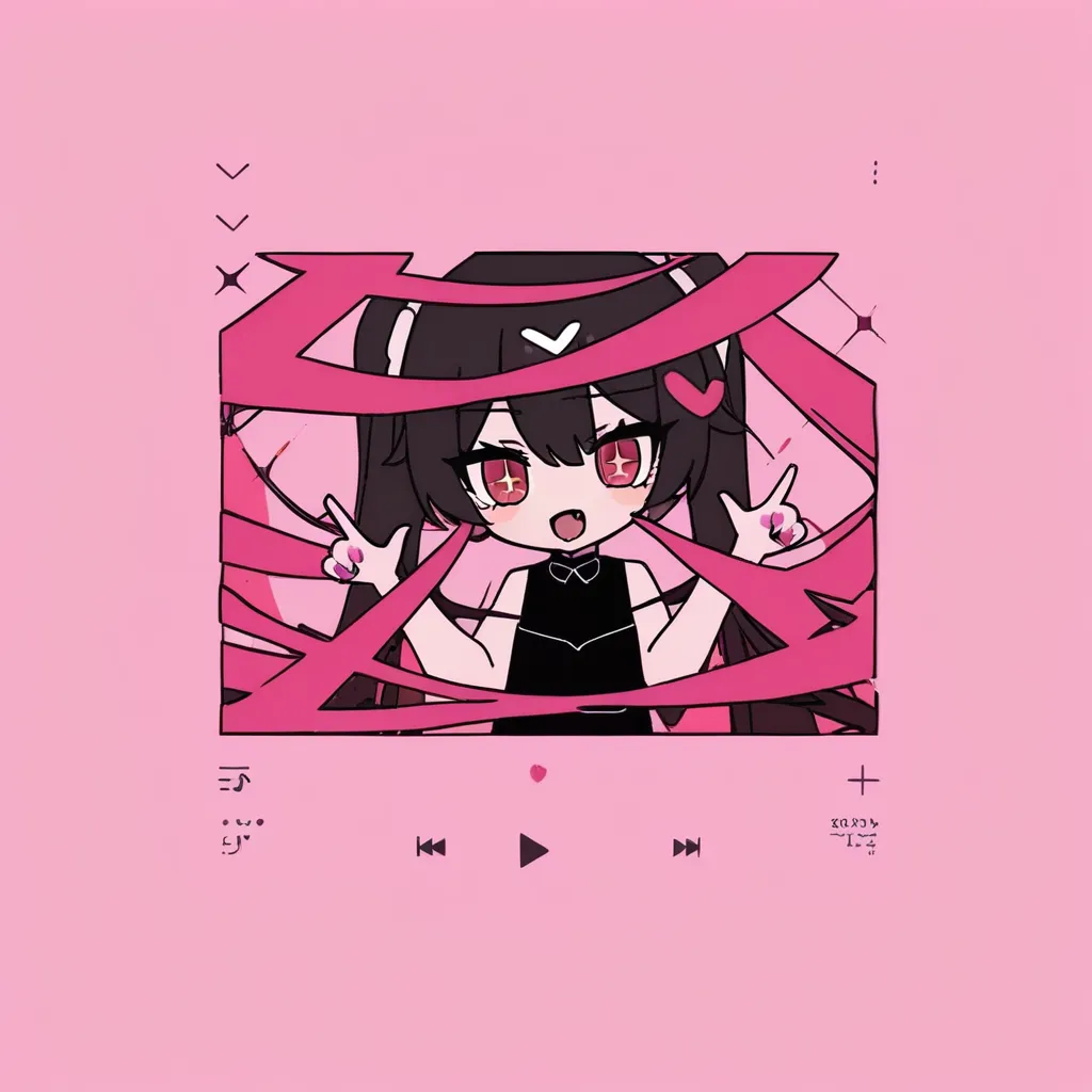 1girl, 
rabbit hole, yumenouchi chiharu, 
sakura
masterpiece, blush, red eyes, nail polish, shirt, twintails, jirai kei, sparkle, sleeveless shirt, pink background, looking at viewer, smile, sleeveless, purple nails, hair between eyes, sparkling eyes, hands up, upper body, black hair, bare shoulders, +_+, simple background, long hair, black shirt, :d, open mouth, finger frame, solo, fangs, 
newest, absurdres, safe
 <lora:rabbit_hole:1>