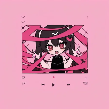 1girl, 
rabbit hole, yumenouchi chiharu, 
sakura
masterpiece, blush, red eyes, nail polish, shirt, twintails, jirai kei, sparkle, sleeveless shirt, pink background, looking at viewer, smile, sleeveless, purple nails, hair between eyes, sparkling eyes, hands up, upper body, black hair, bare shoulders, +_+, simple background, long hair, black shirt, :d, open mouth, finger frame, solo, fangs, 
newest, absurdres, safe
 <lora:rabbit_hole:1>